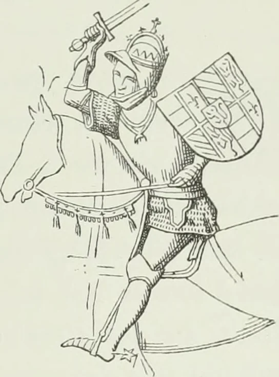 An illustration from Le Costume au Moyen âge d'après les sceaux ..., 1880, leaf 146