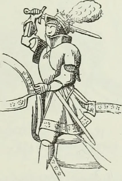 An illustration from Le Costume au Moyen âge d'après les sceaux ..., 1880, leaf 146