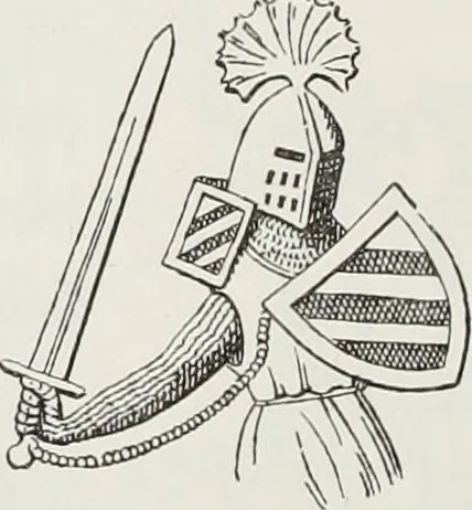 An illustration from Le Costume au Moyen âge d'après les sceaux ..., 1880, leaf 147