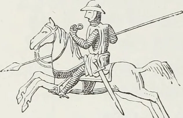 An illustration from Le Costume au Moyen âge d'après les sceaux ..., 1880, leaf 157