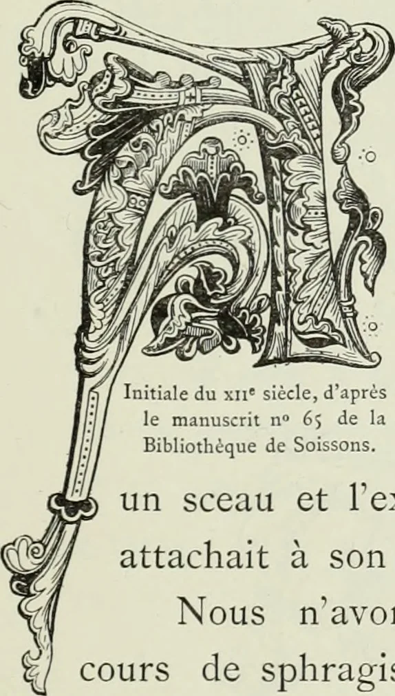 An illustration from Le Costume au Moyen âge d'après les sceaux ..., 1880, leaf 16