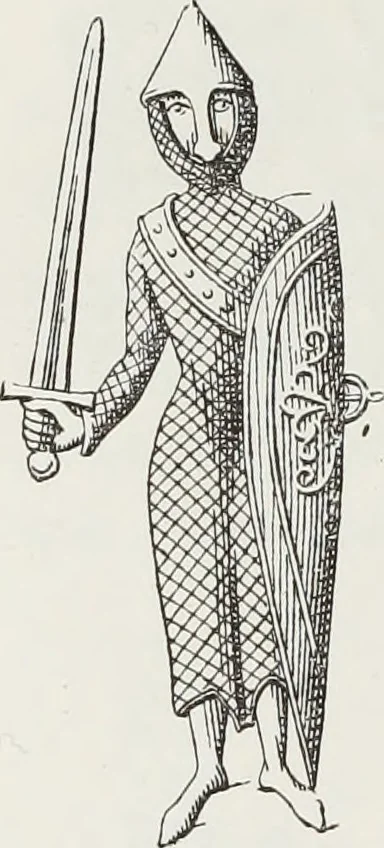 An illustration from Le Costume au Moyen âge d'après les sceaux ..., 1880, leaf 161