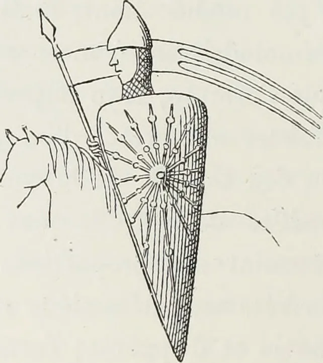 An illustration from Le Costume au Moyen âge d'après les sceaux ..., 1880, leaf 161