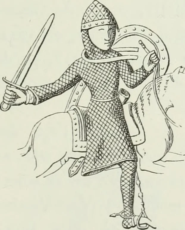 An illustration from Le Costume au Moyen âge d'après les sceaux ..., 1880, leaf 162