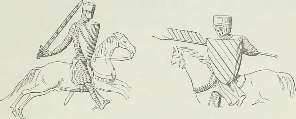 An illustration from Le Costume au Moyen âge d'après les sceaux ..., 1880, leaf 164