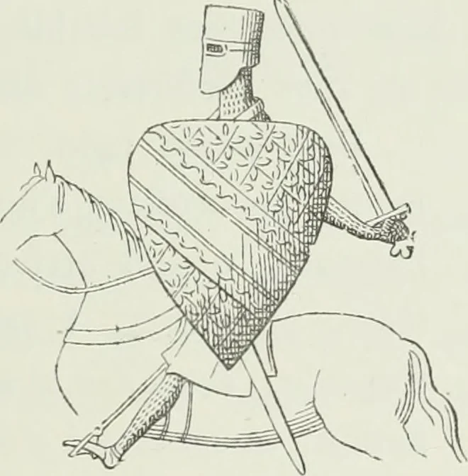 An illustration from Le Costume au Moyen âge d'après les sceaux ..., 1880, leaf 164