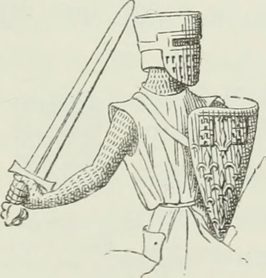 An illustration from Le Costume au Moyen âge d'après les sceaux ..., 1880, leaf 164