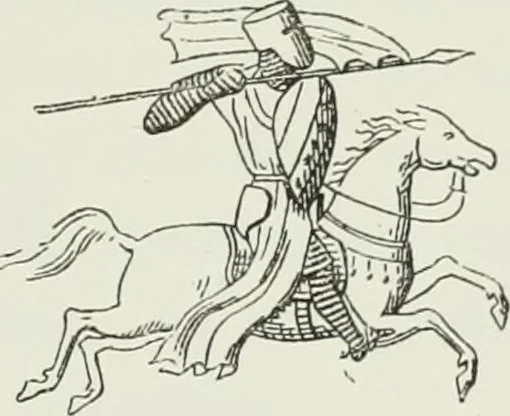 An illustration from Le Costume au Moyen âge d'après les sceaux ..., 1880, leaf 180