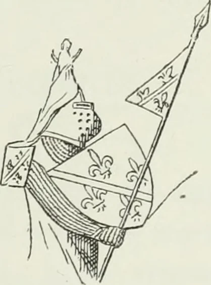 An illustration from Le Costume au Moyen âge d'après les sceaux ..., 1880, leaf 180