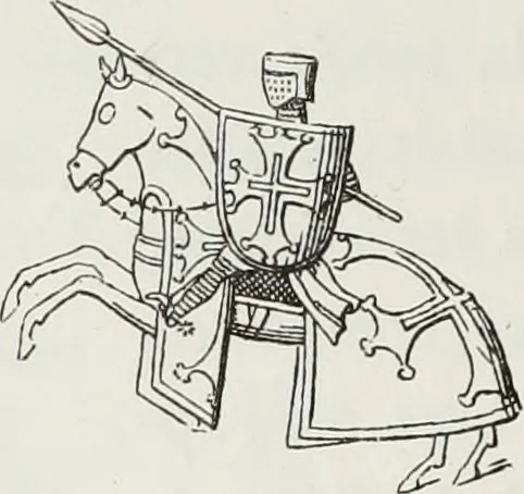 An illustration from Le Costume au Moyen âge d'après les sceaux ..., 1880, leaf 181
