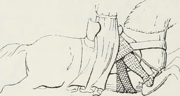 An illustration from Le Costume au Moyen âge d'après les sceaux ..., 1880, leaf 195