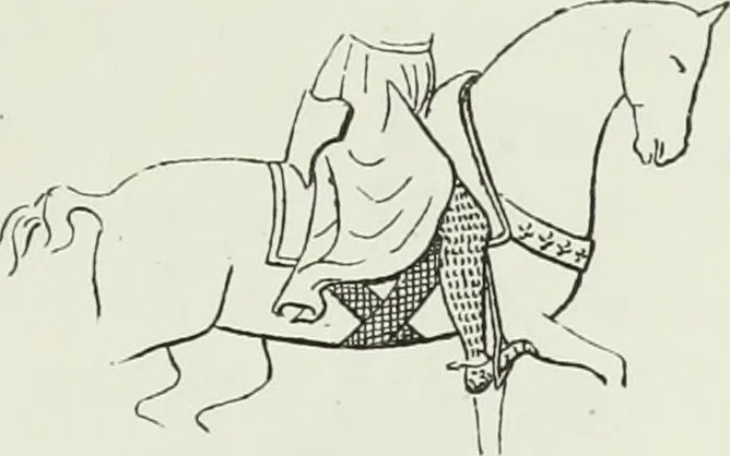 An illustration from Le Costume au Moyen âge d'après les sceaux ..., 1880, leaf 196