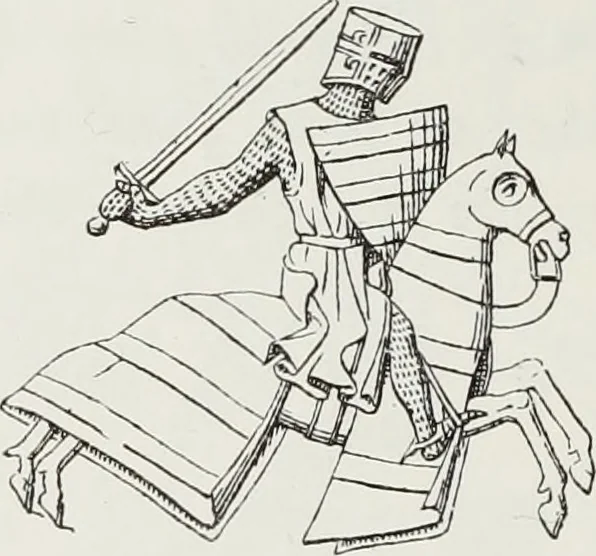 An illustration from Le Costume au Moyen âge d'après les sceaux ..., 1880, leaf 203