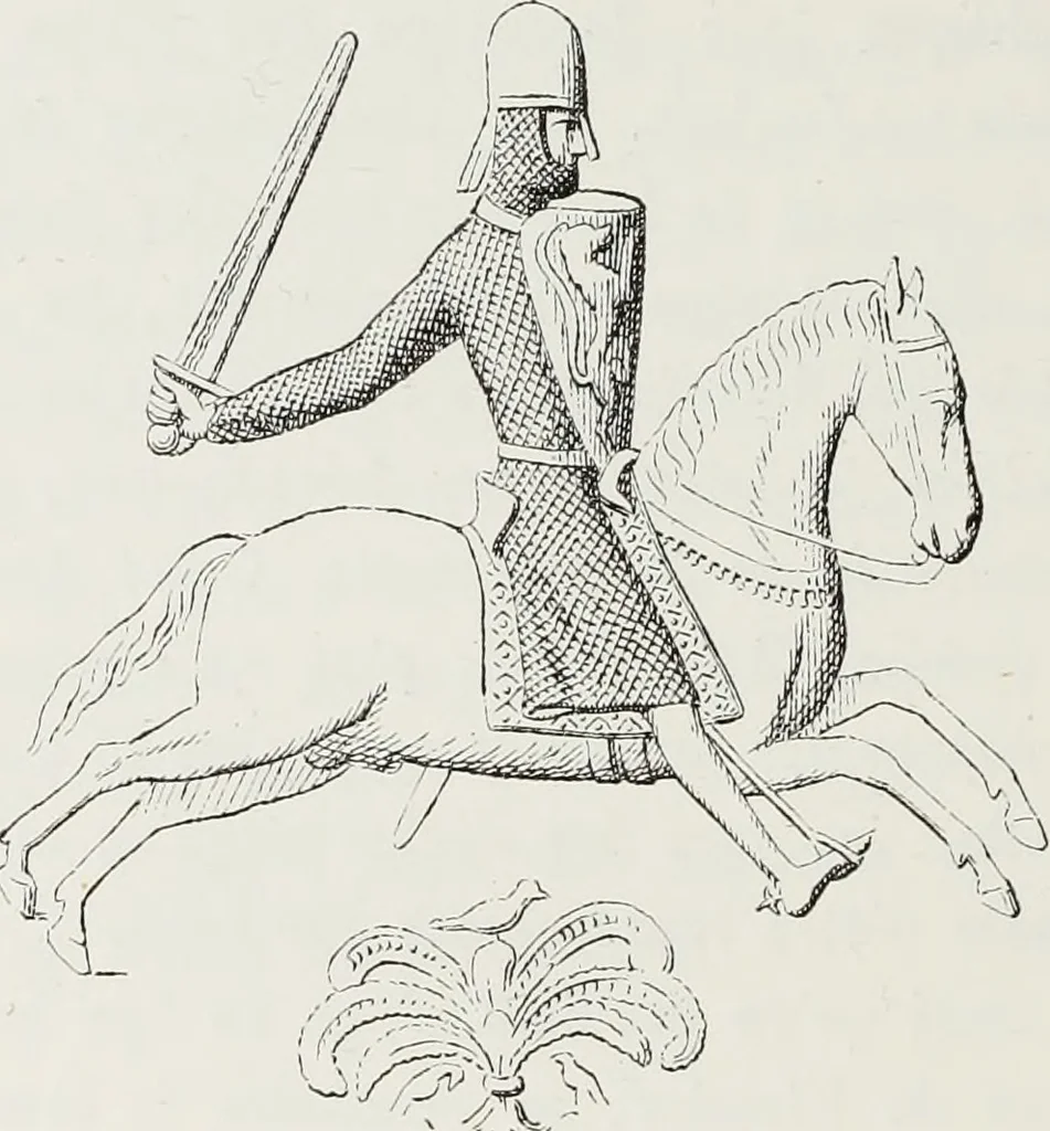 An illustration from Le Costume au Moyen âge d'après les sceaux ..., 1880, leaf 211