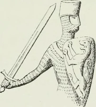 An illustration from Le Costume au Moyen âge d'après les sceaux ..., 1880, leaf 212
