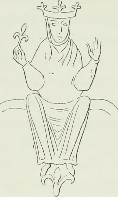 An illustration from Le Costume au Moyen âge d'après les sceaux ..., 1880, leaf 216