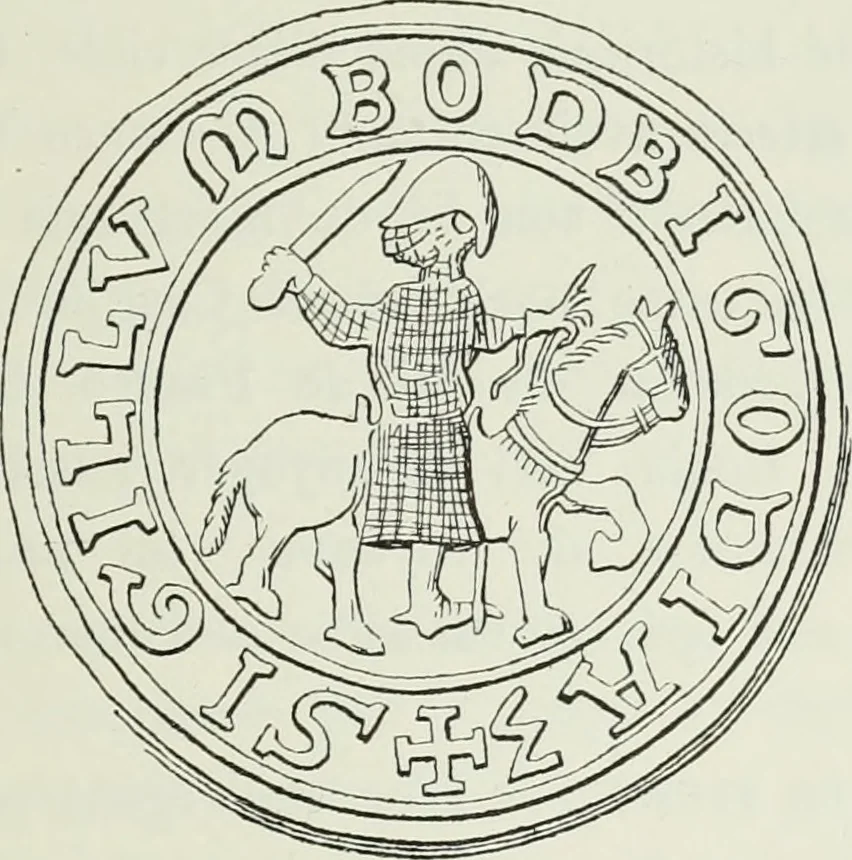 An illustration from Le Costume au Moyen âge d'après les sceaux ..., 1880, leaf 22