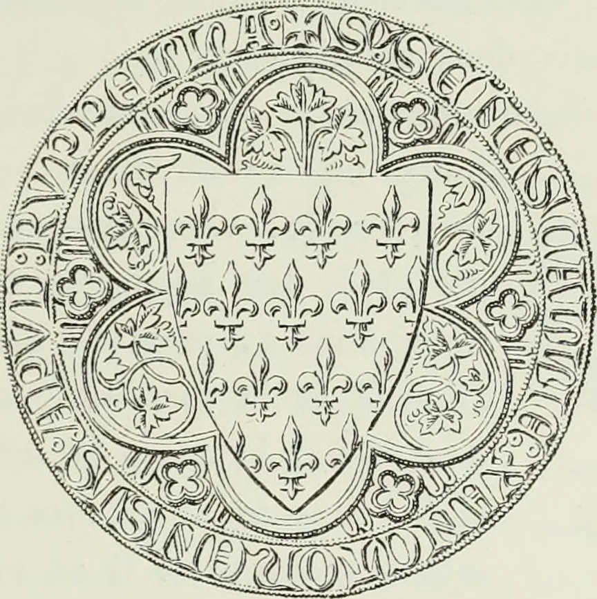An illustration from Le Costume au Moyen âge d'après les sceaux ..., 1880, leaf 228