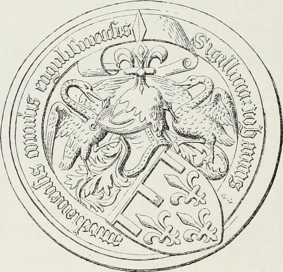 An illustration from Le Costume au Moyen âge d'après les sceaux ..., 1880, leaf 233