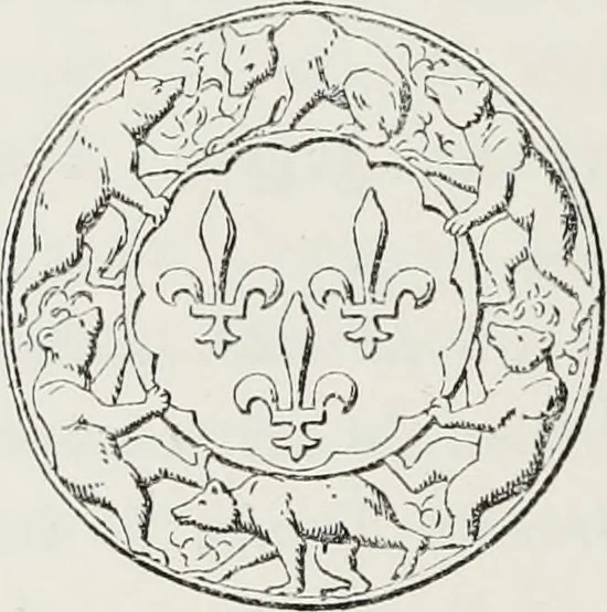An illustration from Le Costume au Moyen âge d'après les sceaux ..., 1880, leaf 237