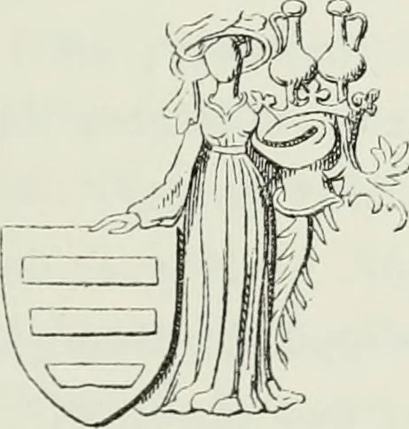 An illustration from Le Costume au Moyen âge d'après les sceaux ..., 1880, leaf 240