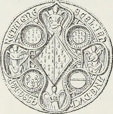 An illustration from Le Costume au Moyen âge d'après les sceaux ..., 1880, leaf 251