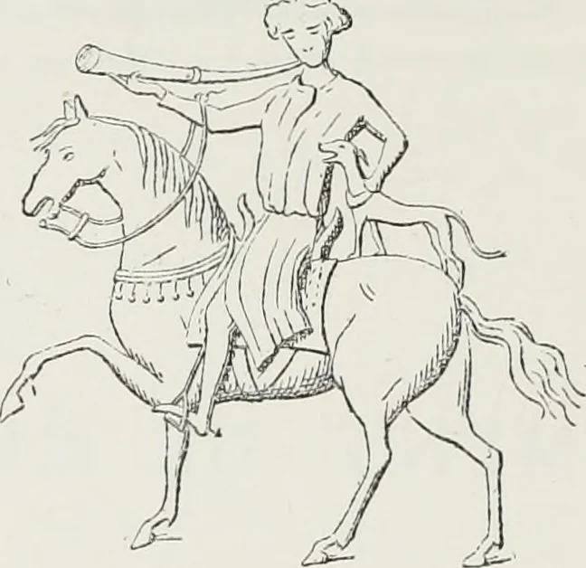 An illustration from Le Costume au Moyen âge d'après les sceaux ..., 1880, leaf 259
