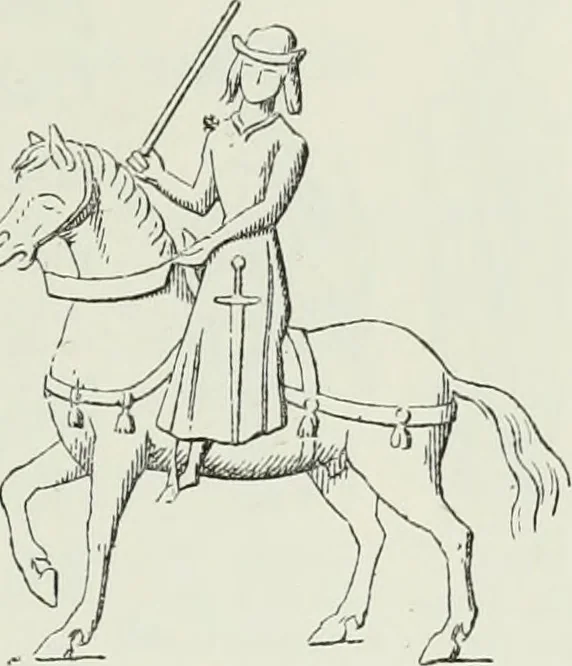 An illustration from Le Costume au Moyen âge d'après les sceaux ..., 1880, leaf 266