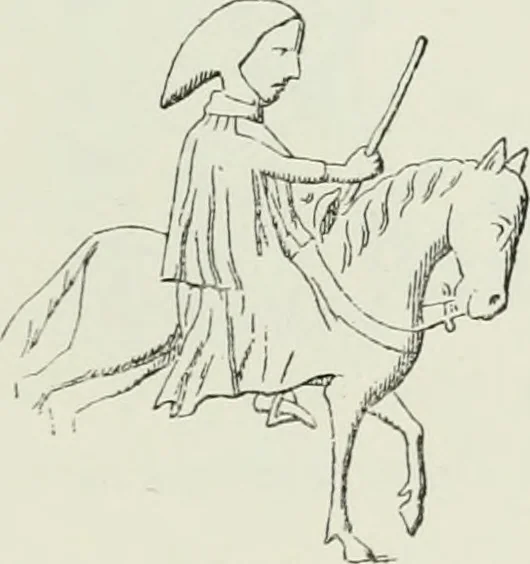 An illustration from Le Costume au Moyen âge d'après les sceaux ..., 1880, leaf 266