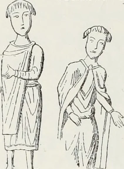 An illustration from Le Costume au Moyen âge d'après les sceaux ..., 1880, leaf 267