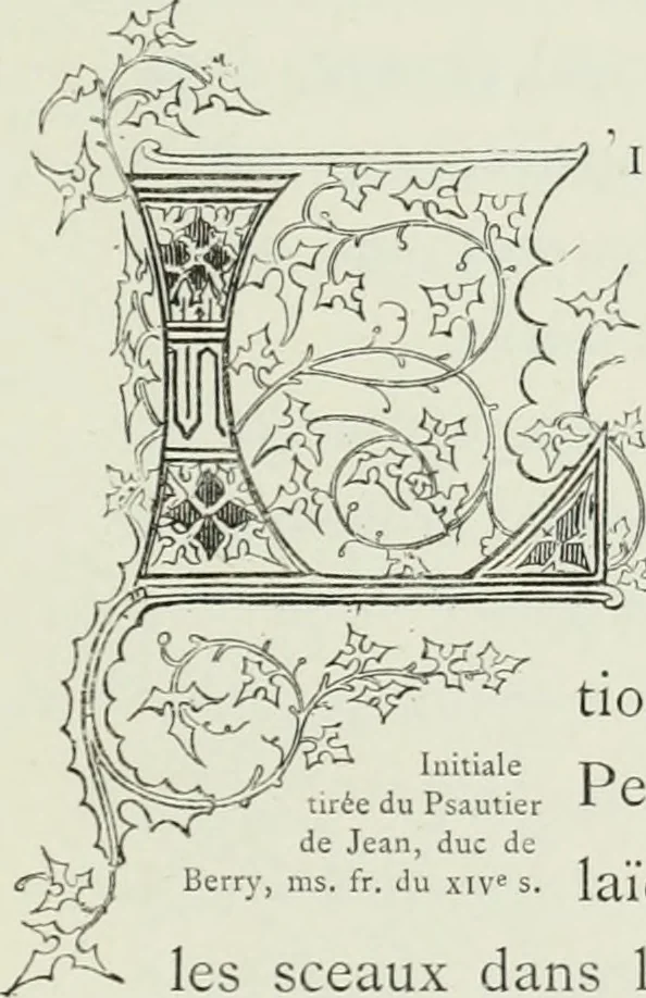 An illustration from Le Costume au Moyen âge d'après les sceaux ..., 1880, leaf 270
