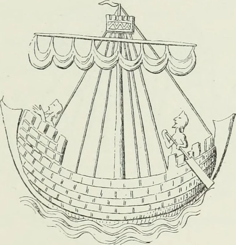 An illustration from Le Costume au Moyen âge d'après les sceaux ..., 1880, leaf 276