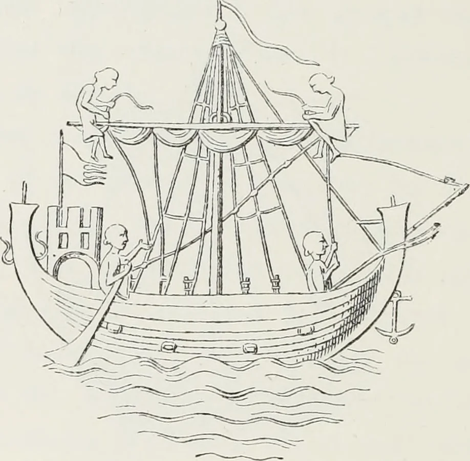 An illustration from Le Costume au Moyen âge d'après les sceaux ..., 1880, leaf 277
