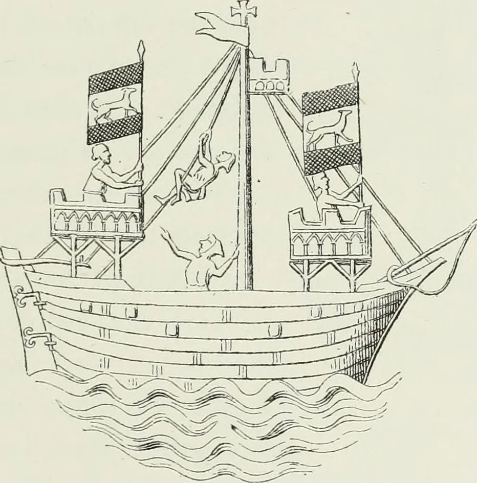An illustration from Le Costume au Moyen âge d'après les sceaux ..., 1880, leaf 280