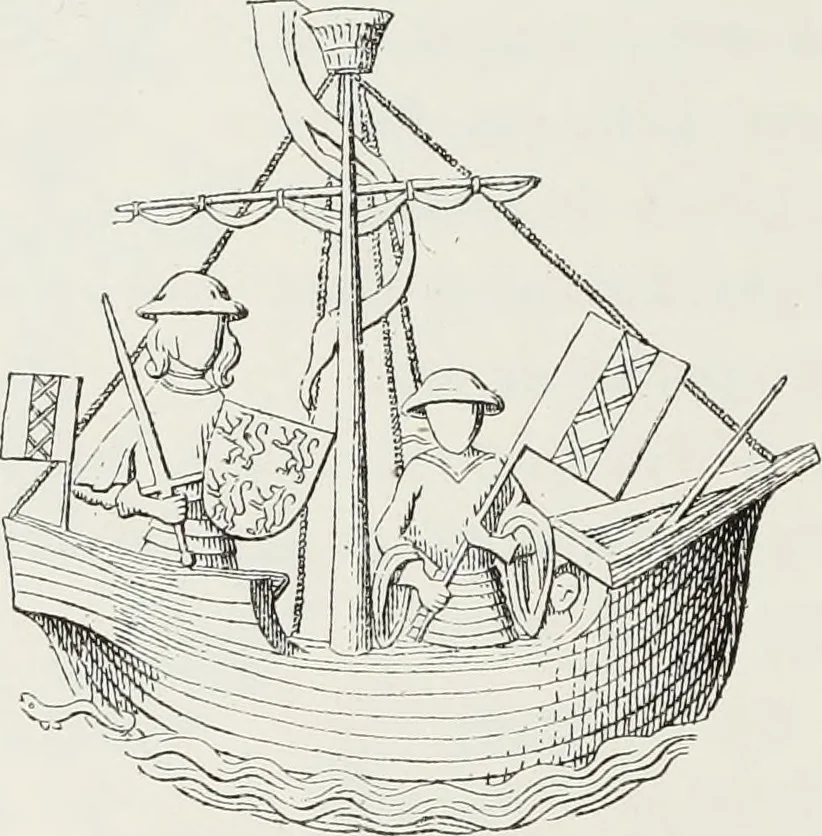 An illustration from Le Costume au Moyen âge d'après les sceaux ..., 1880, leaf 283