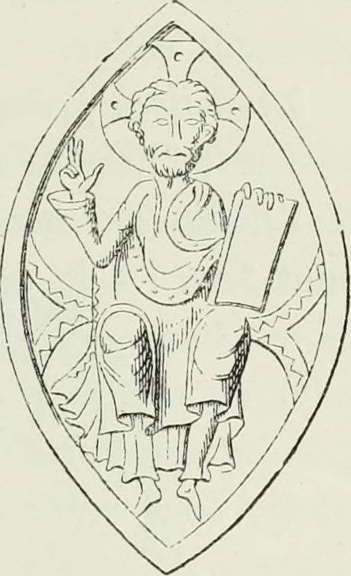 An illustration from Le Costume au Moyen âge d'après les sceaux ..., 1880, leaf 342