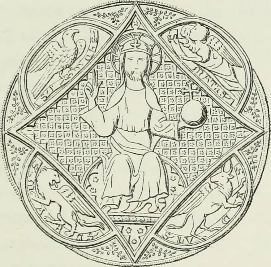 An illustration from Le Costume au Moyen âge d'après les sceaux ..., 1880, leaf 344
