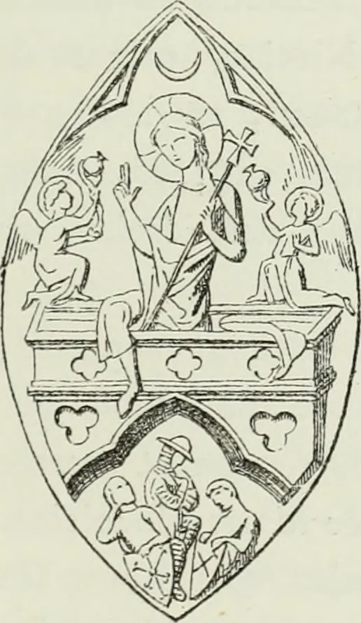 An illustration from Le Costume au Moyen âge d'après les sceaux ..., 1880, leaf 358