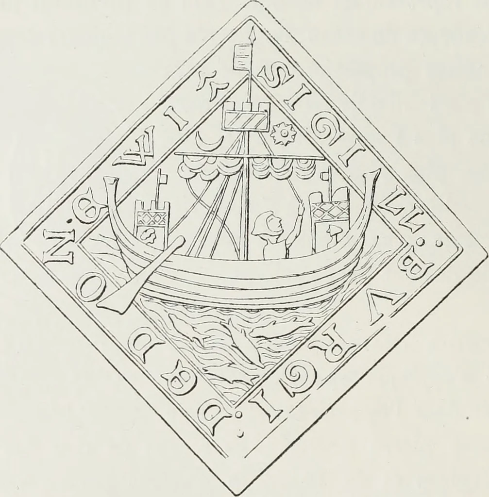 An illustration from Le Costume au Moyen âge d'après les sceaux ..., 1880, leaf 37