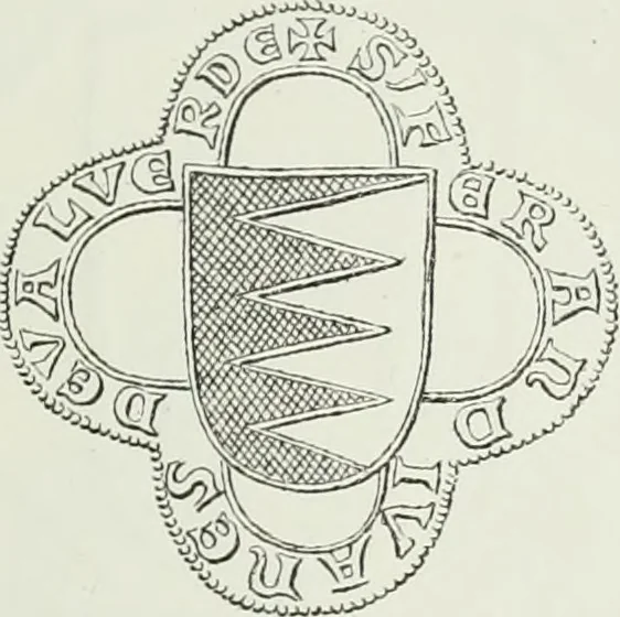 An illustration from Le Costume au Moyen âge d'après les sceaux ..., 1880, leaf 38