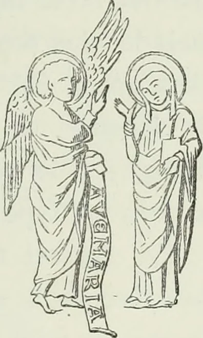 An illustration from Le Costume au Moyen âge d'après les sceaux ..., 1880, leaf 390