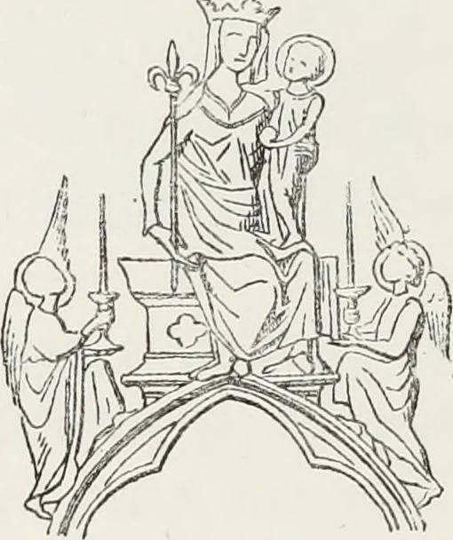 An illustration from Le Costume au Moyen âge d'après les sceaux ..., 1880, leaf 395