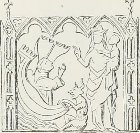 An illustration from Le Costume au Moyen âge d'après les sceaux ..., 1880, leaf 397