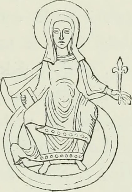 An illustration from Le Costume au Moyen âge d'après les sceaux ..., 1880, leaf 404