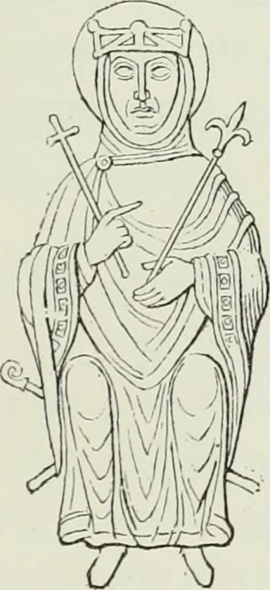 An illustration from Le Costume au Moyen âge d'après les sceaux ..., 1880, leaf 406