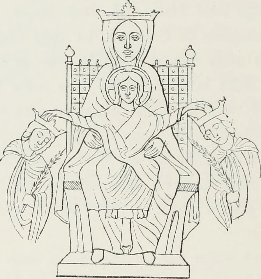 An illustration from Le Costume au Moyen âge d'après les sceaux ..., 1880, leaf 409