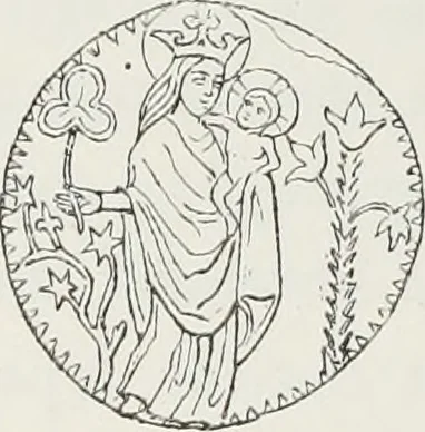 An illustration from Le Costume au Moyen âge d'après les sceaux ..., 1880, leaf 411