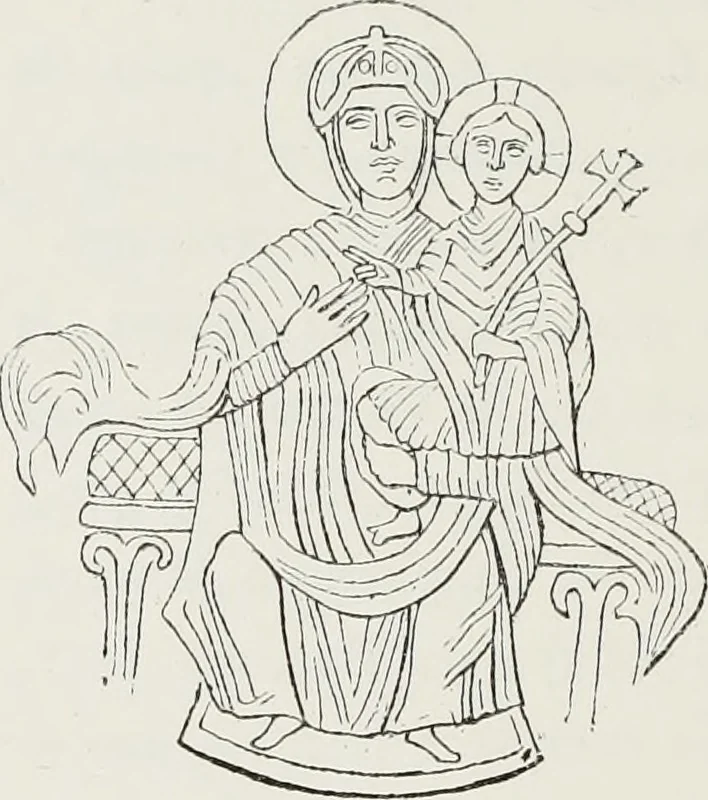 An illustration from Le Costume au Moyen âge d'après les sceaux ..., 1880, leaf 413