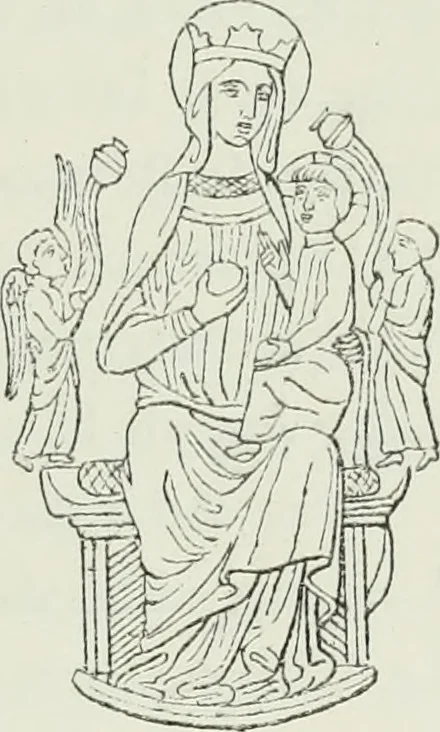 An illustration from Le Costume au Moyen âge d'après les sceaux ..., 1880, leaf 416
