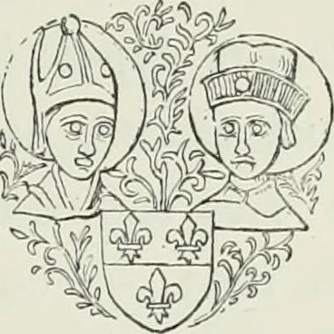 An illustration from Le Costume au Moyen âge d'après les sceaux ..., 1880, leaf 422